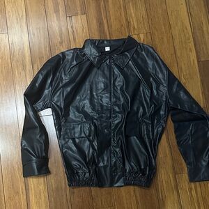 NWT Black Faux Leather Jacket XXL